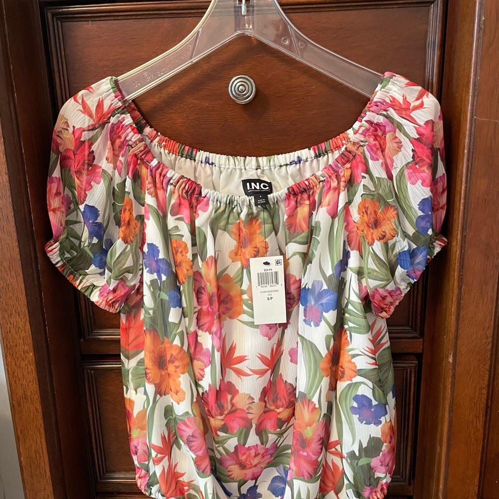 INC International Concepts Women's Floral Off-Shoulder Top - Multicolor